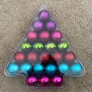 Bundle of 24 Christmas Ornaments Balls various colors NWT